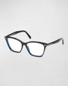 TOM FORD BLUE BLOCKING SLEEK ACETATE CAT-EYE GLASSES