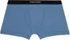 Tom Ford Blue Cotton Boxer Briefs In Mid Blue