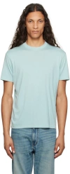 Tom Ford Classic Crewneck Short-sleeved T-shirt In Light Aqua