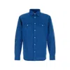 Tom Ford Peach Twill Western-style Press-stud Shirt In Blue