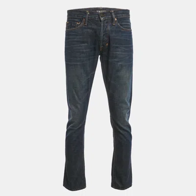Pre-owned Tom Ford Blue Denim Slim Fit Jeans S Waist 31"