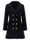 Tom Ford Blue Double-breasted Wool Coat In Blue