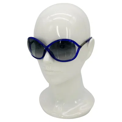 Pre-owned Tom Ford Blue Frame Gradient Lens Whitney Sunglasses