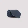 Tom Ford Silk Tie With Textured Pattern In Blue