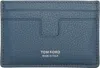 Tom Ford Blue Grain Leather Classic Card Holder