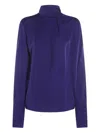 Tom Ford Purple Silk Top In Blue