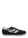 Tom Ford Mick Suede-trimmed Sneakers In Blue