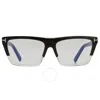 Tom Ford Blue Light Block Browline Ladies Eyeglasses Ft5912-b 005 57 In Black / Blue