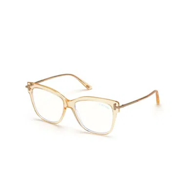 Tom Ford Blue Light Block Butterfly Ladies Eyeglasses Ft5704-b 042 54 In Black