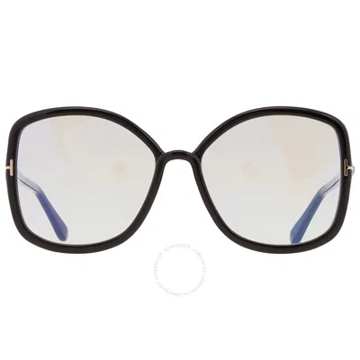 Tom Ford Blue Light Block Butterfly Ladies Eyeglasses Ft5845-b 001 56 In Black
