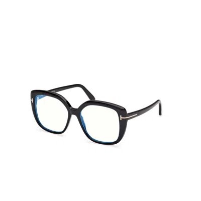 Tom Ford Blue Light Block Butterfly Ladies Eyeglasses Ft6043-b 001 53 In Green