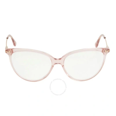Tom Ford Blue Light Block Cat Eye Ladies Eyeglasses Ft5688-b 072 55 In Shiny Pink