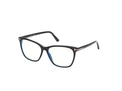 Tom Ford Blue Light Block Cat Eye Ladies Eyeglasses Ft5762-b 001 55 In Purple