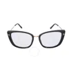 Tom Ford Blue Light Block Cat Eye Ladies Eyeglasses Ft5816-b 001 53 In Black / Blue