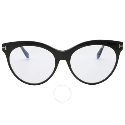 Tom Ford Blue Light Block Cat Eye Ladies Eyeglasses Ft5827-b 001 55