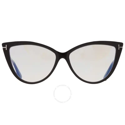 Tom Ford Blue Light Block Cat Eye Ladies Eyeglasses Ft5843-b 005 56