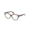 Tom Ford Blue Light Block Cat Eye Ladies Eyeglasses Ft5954-b 055 54