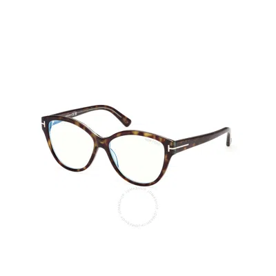 Tom Ford Blue Light Block Cat Eye Ladies Eyeglasses Ft5954-b 055 54 In Black