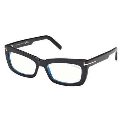 Tom Ford Blue Light Block Cat Eye Ladies Eyeglasses Ft5966-b 001 55 In Black