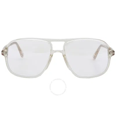Tom Ford Blue Light Block Navigator Men's Eyeglasses Ft5737-b 045 56 In White