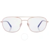 Tom Ford Blue Light Block Navigator Men's Eyeglasses Ft5830-b 028 54 In Blue / Gold / Rose / Rose Gold