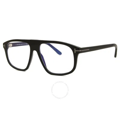 Tom Ford Blue Light Block Navigator Men's Eyeglasses Ft5901-b-n 001 55 In Black