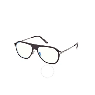 Tom Ford Blue Light Block Navigator Men's Eyeglasses Ft5943-b 050 56 In Multi