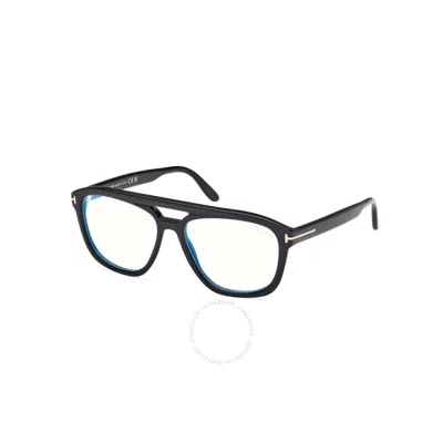 Tom Ford Blue Light Block Navigator Men's Eyeglasses Ft6024-b 001 56 In Black