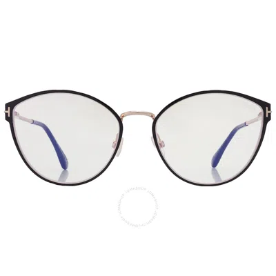 Tom Ford Blue Light Block Oval Ladies Eyeglasses Ft5573-b 005 55