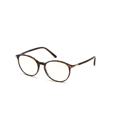 Tom Ford Blue Light Block Oval Ladies Eyeglasses Ft5617-b 052 52 In Brown
