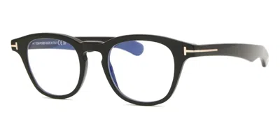 Tom Ford Blue Light Block Oval Men's Eyeglasses Ft5976-b 001 47 In ["blue","black"]