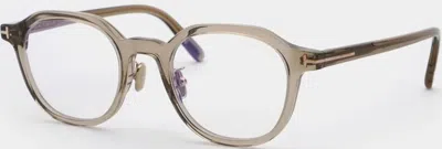 Tom Ford Blue Light Block Oval Men's Eyeglasses Ft6011-k-b 045 51 In ["blue","brown"]