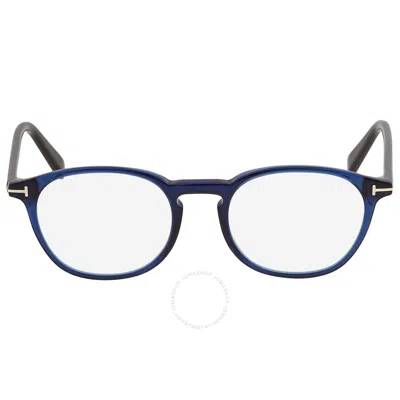 Tom Ford Blue Light Block Oval Unisex Eyeglasses Ft5583-b 090 50