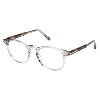 Tom Ford Blue Light Block Oval Unisex Eyeglasses Ft5891-f-b 020 51 In Gray