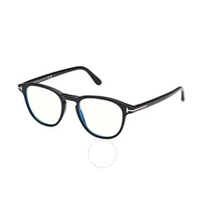 TOM FORD TOM FORD BLUE LIGHT BLOCK OVAL UNISEX EYEGLASSES FT5899-B 001 48