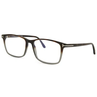 Tom Ford Blue Light Block Pilot Men's Eyeglasses Ft5584-b 056 54 In Brown
