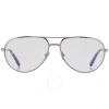 Tom Ford Blue Light Block Pilot Men's Eyeglasses Ft5829-b 008 57 In Blue / Gun Metal / Gunmetal