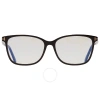 Tom Ford Blue Light Block Rectangular Ladies Eyeglasses Ft5842-b 001 56 In Black / Blue