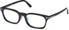 Tom Ford Blue Light Block Rectangular Ladies Eyeglasses Ft6111-d-b 002 53 In Black