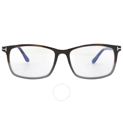 Tom Ford Blue Light Block Rectangular Men's Eyeglasses Ft5584-b 056 56 In Black