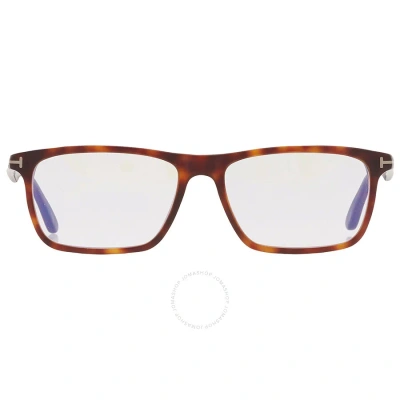 Tom Ford Blue Light Block Rectangular Men's Eyeglasses Ft5681-b 054 56 In Red   / Blue