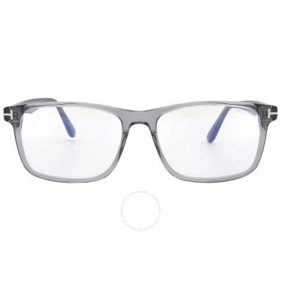 Tom Ford Men's Square Blue Light Glasses, 55mm In Blue / Grey