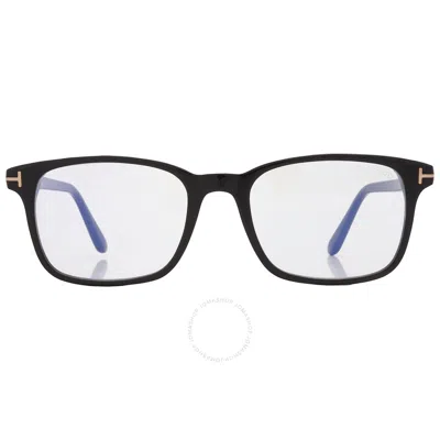 Tom Ford Blue Light Block Rectangular Men's Eyeglasses Ft5831-b 001 51 In Black