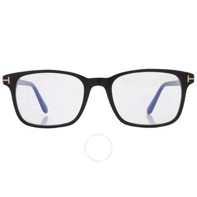 Tom Ford Blue Light Block Rectangular Men's Eyeglasses Ft5831-b 001 53 In Black