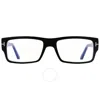 Tom Ford Blue Light Block Rectangular Men's Eyeglasses Ft5835-b 001 54 In Black / Blue