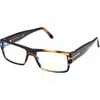 Tom Ford Blue Light Block Rectangular Men's Eyeglasses Ft5835-b 050 54