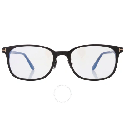 Tom Ford Blue Light Block Rectangular Men's Eyeglasses Ft5852-d-b 001 54 In Black / Blue