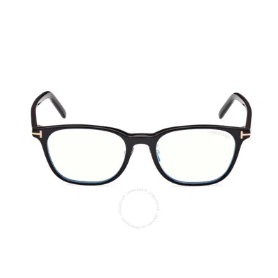 Tom Ford Blue Light Block Rectangular Unisex Eyeglasses Ft5860-d-b 001 52 In Black