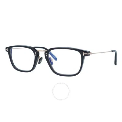 Tom Ford Blue Light Block Rectangular Unisex Eyeglasses Ft5862-d-b 001 52 In Black