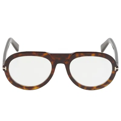 Tom Ford Blue Light Block Round Men's Eyeglasses Ft5756-b 052 53 In ["blue"]